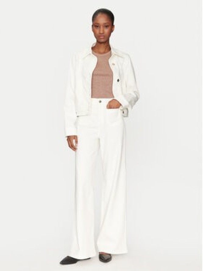 Marella Spodnie palazzo Samovar 2515131201 Écru Regular Fit