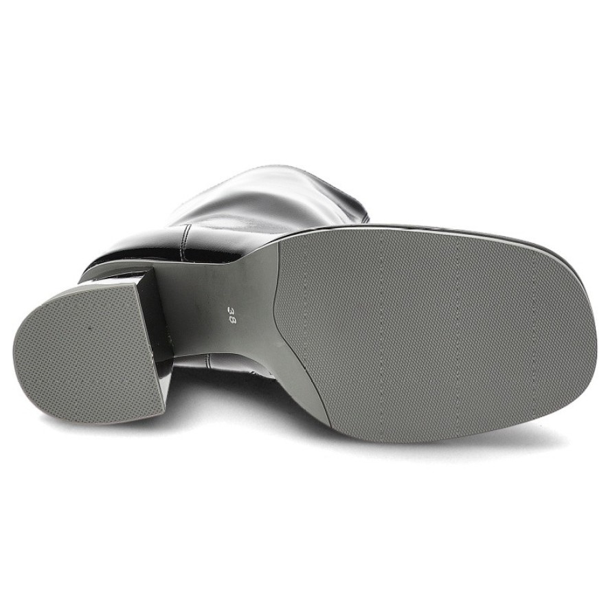 Czarne Botki S.Barski Eleganckie Obuwie Damskie Z Broszką