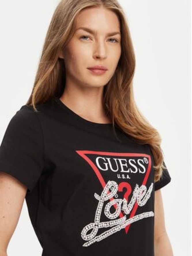 Guess T-Shirt W5YI40 I3Z14 Czarny Regular Fit