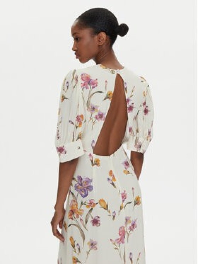 TWINSET Sukienka letnia 251TP2770 Écru Slim Fit