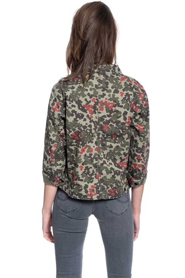 KURTKA JEANSOWA DAMSKA LEE MILITARY OVERSHIRT REGULAR L51BSBQY 112111517
