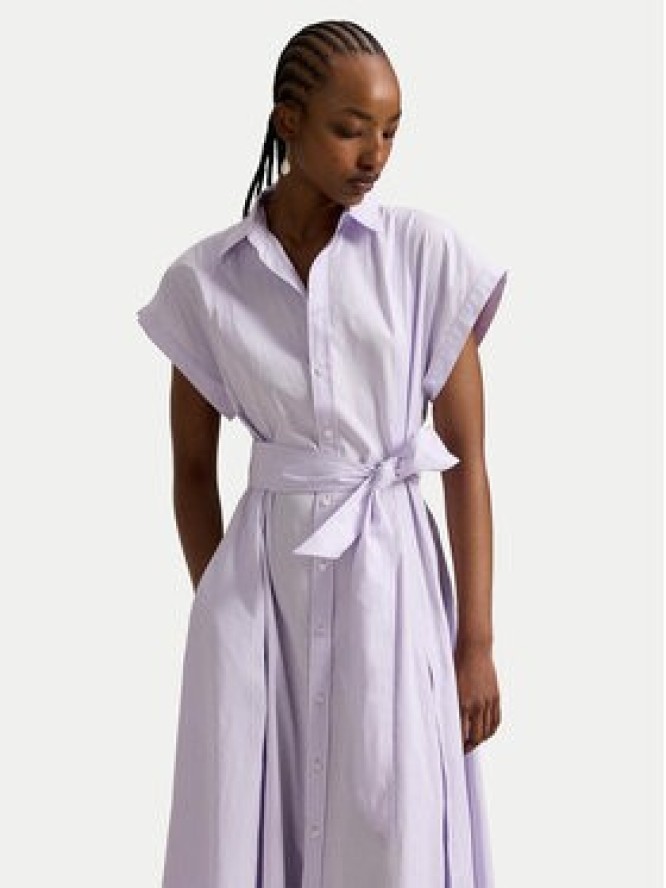 Polo Ralph Lauren Sukienka koszulowa 211A96363002 Fioletowy Regular Fit