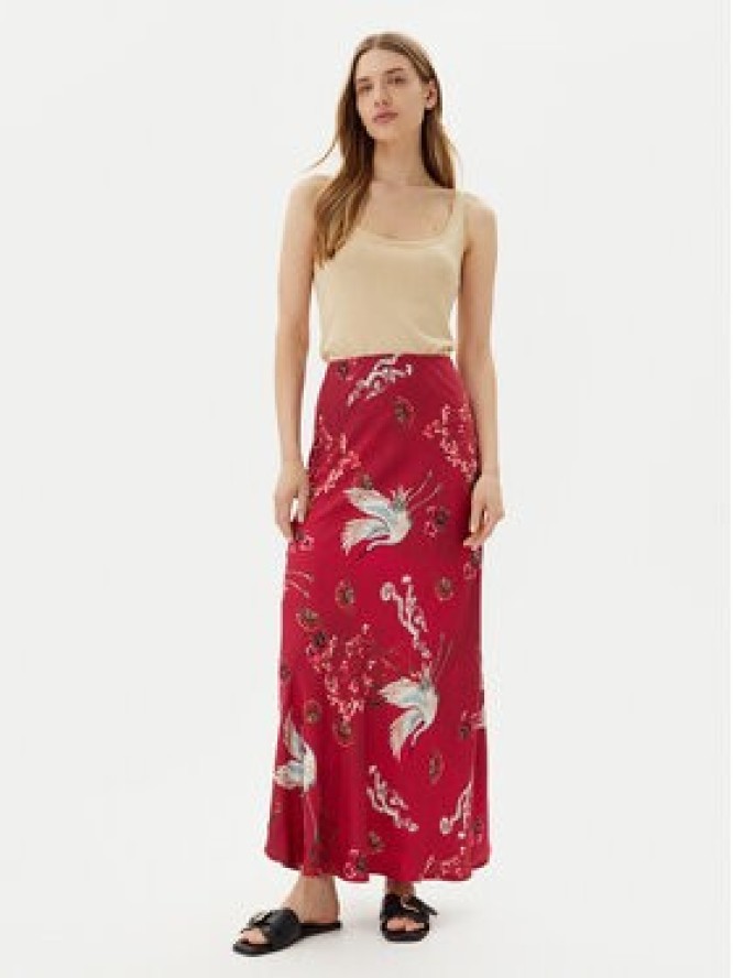 ViCOLO Spódnica maxi TD0472 Bordowy Slim Fit