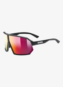 Okulary przeciwsłoneczne Uvex Sportstyle 237 - black matt/mirror red