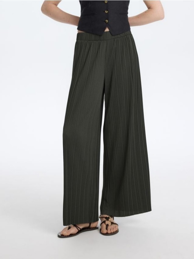 Plisowane spodnie - ciemnoszary