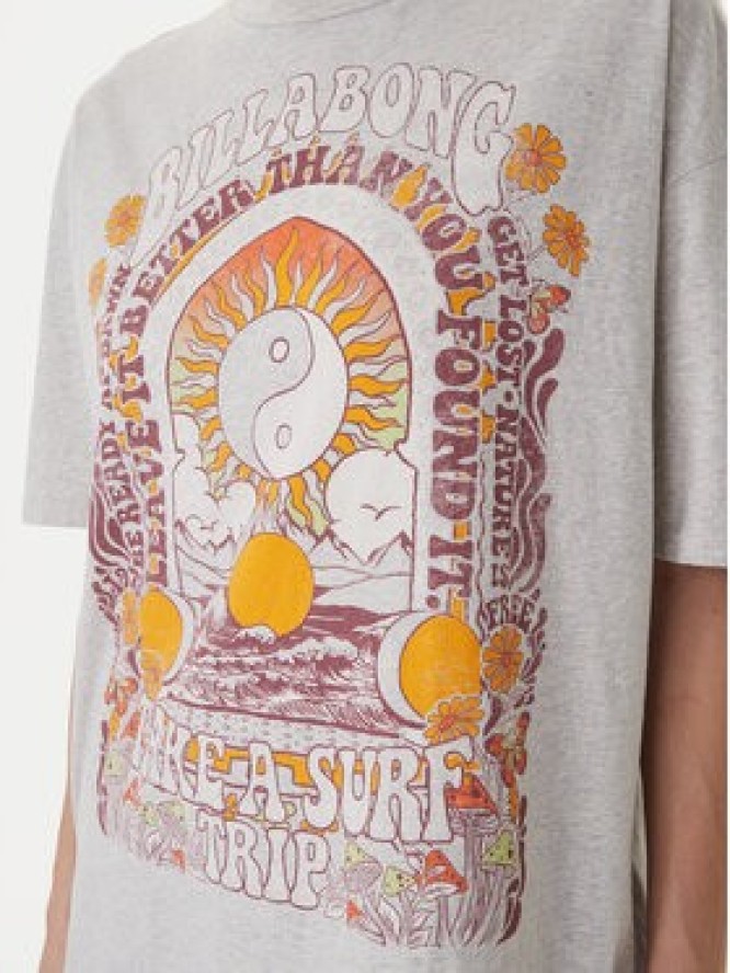 Billabong T-Shirt Surf Trip EBJZT00593 Szary Loose Fit