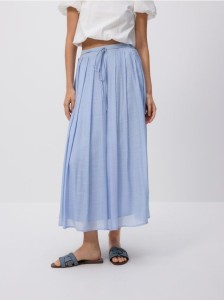 Spódnica maxi z wiązaniem - jasnoniebieski
