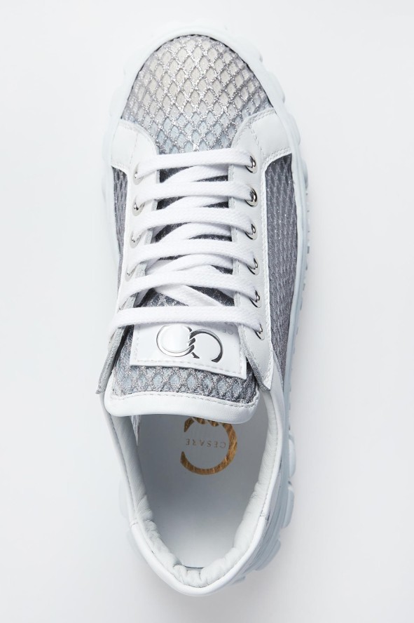 Sneakersy damskie skórzane CESARE CASADEI