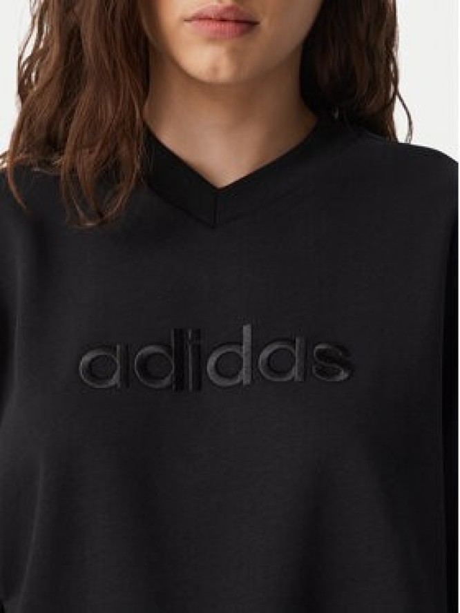 adidas Bluza Seasonal Essentials Stain V-Neck Sweatshirt KS2800 Czarny Regular Fit