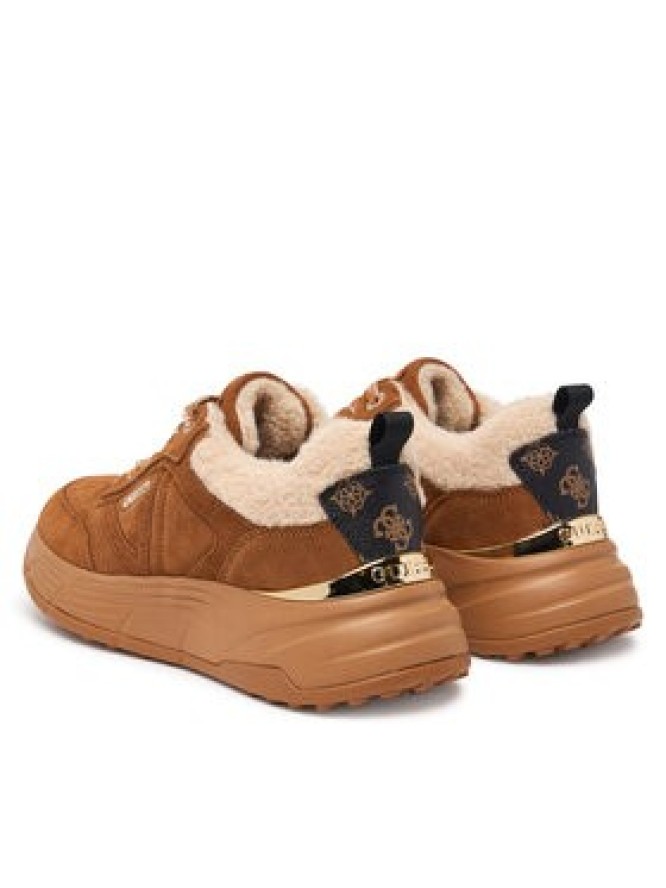 Guess Sneakersy FLFFA2 LEA12 Brązowy