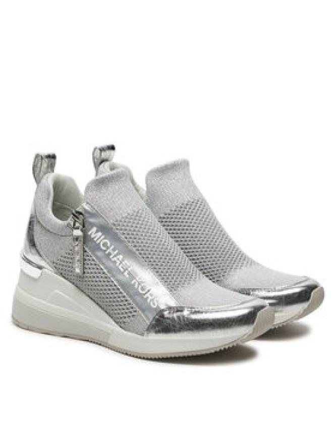 MICHAEL Michael Kors Sneakersy Willis Wedge Trainer 43R5WIFS3D Srebrny