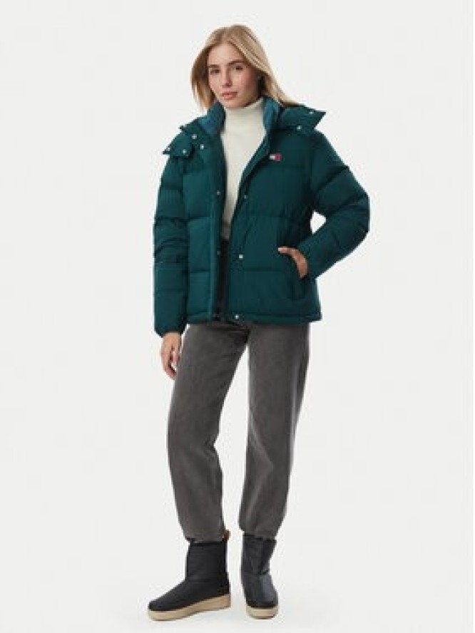 Tommy Jeans Kurtka puchowa Alaska DW0DW18610 Zielony ciemny Regular Fit
