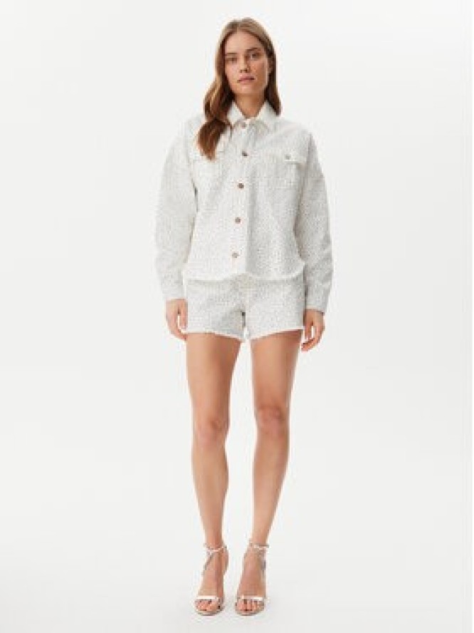 Guess Kurtka jeansowa W5GN90 D5N91 Biały Regular Fit