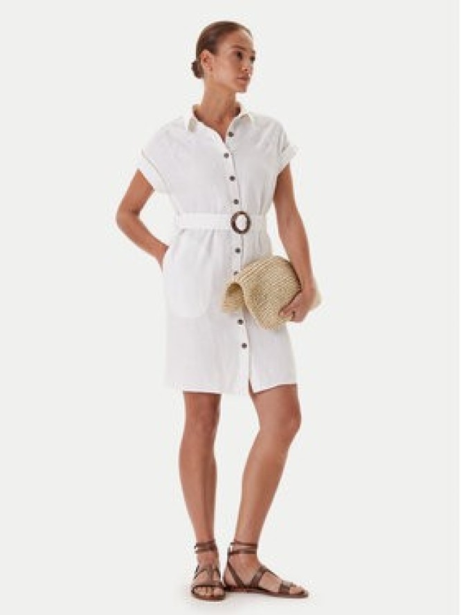 Tatuum Sukienka koszulowa Salima T2509.207 Biały Regular Fit