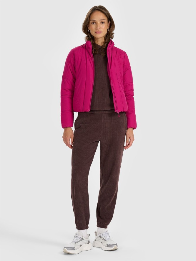 4F Kurtka puchowa z wypełnieniem syntetycznym damska - różowa L