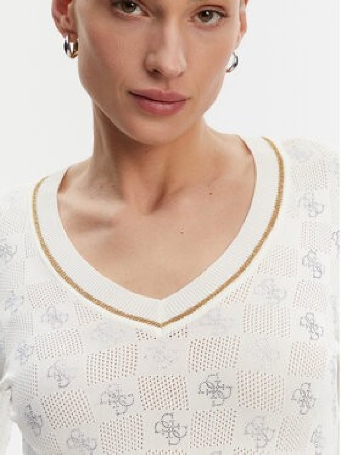 Guess Sweter W5GR07 Z3D60 Beżowy Regular Fit