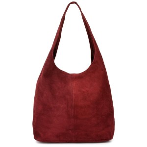 Worek A4 skórzany bordowy U35