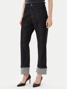 Rinascimento Jeansy CFC0125150003 Czarny Loose Fit