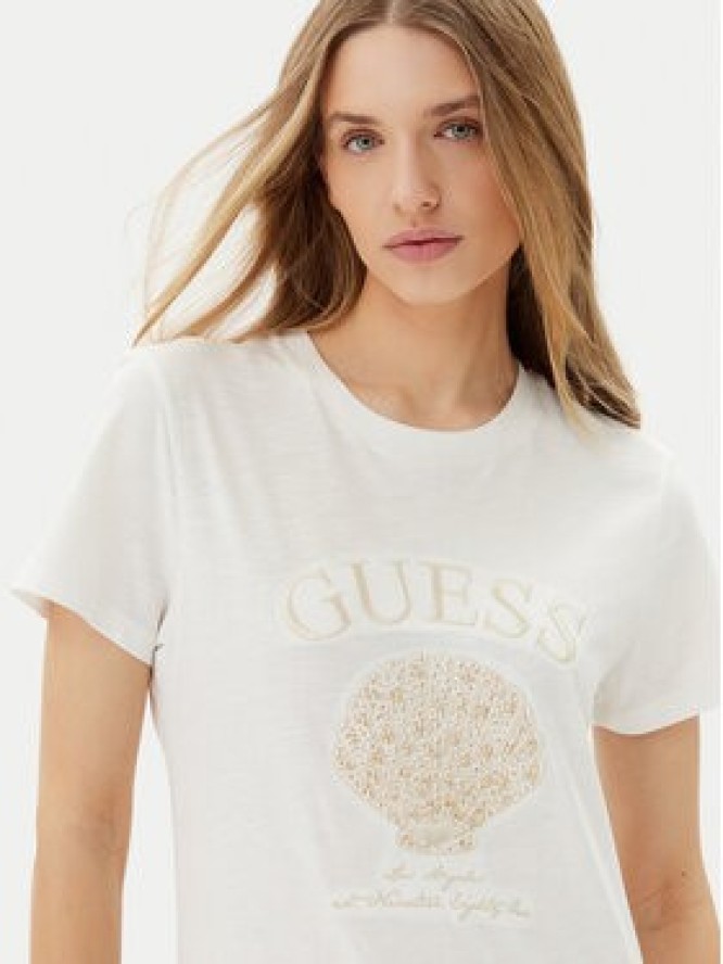 Guess T-Shirt E5GI03 K8G01 Biały Regular Fit