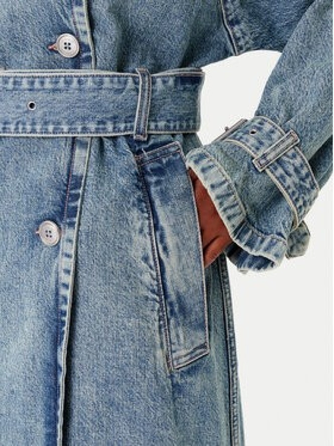 HUGO Trencz Garena 50541545 Niebieski Oversize