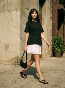 Plisowana spódnica mini - biały