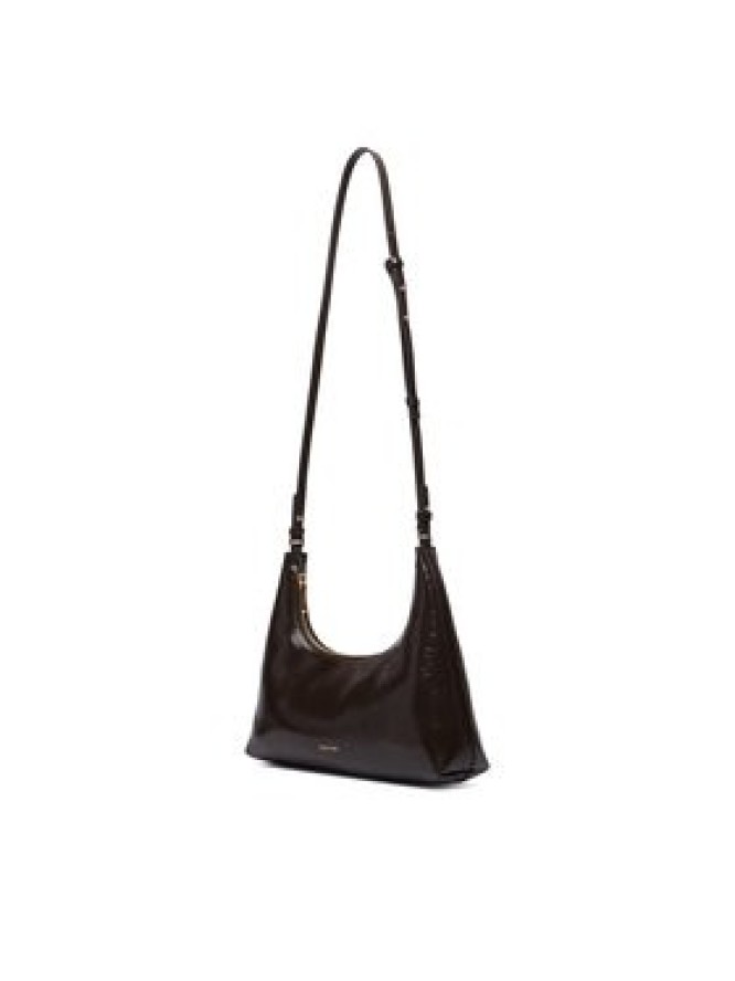 Calvin Klein Torebka Foil Logo Glossy Conv Shoulder B LV04F3737G Brązowy