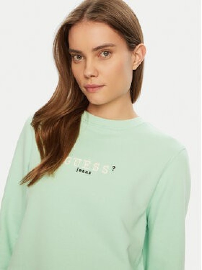 Guess Jeans Bluza W5RQ28 K68I4 Zielony Regular Fit