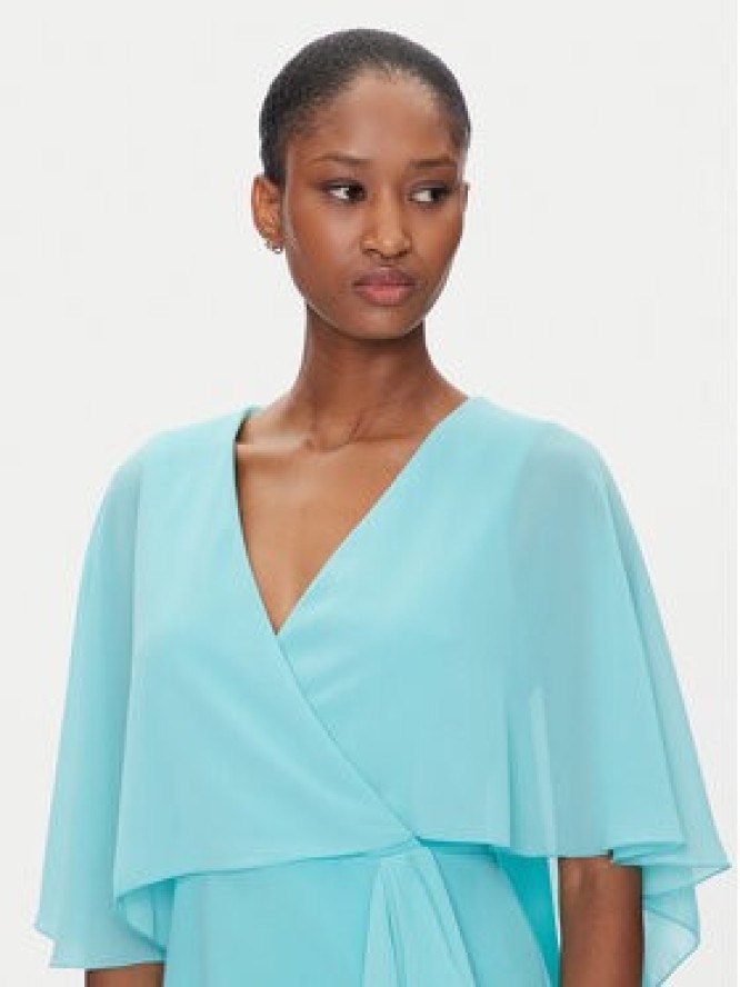 Rinascimento Sukienka koktajlowa CFC0123560003 Turkusowy Regular Fit