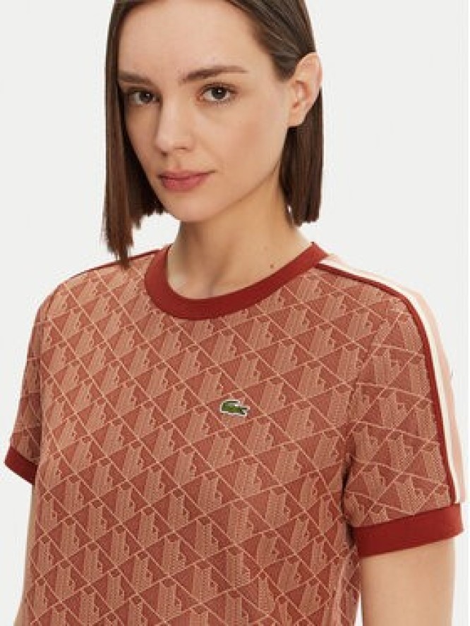 Lacoste T-Shirt TF3244 Pomarańczowy Slim Fit
