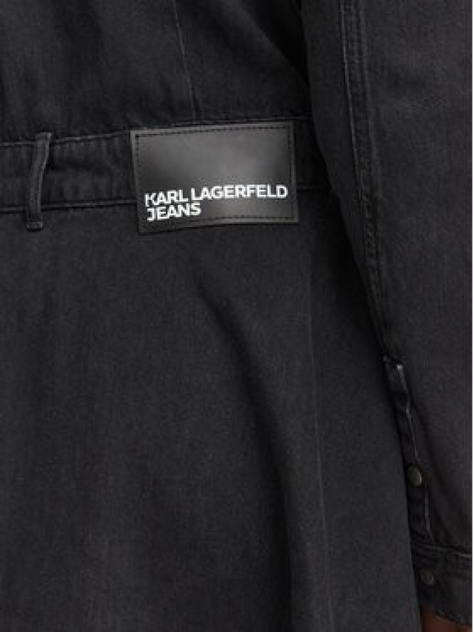 Karl Lagerfeld Jeans Sukienka jeansowa B3W13033 Czarny A-Line Fit
