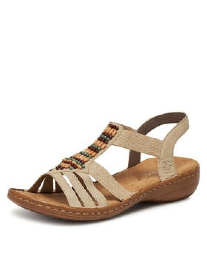 Rieker Sandały 60851-62 Beżowy