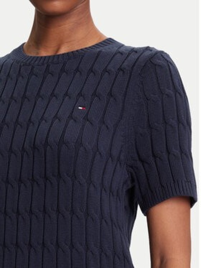 Tommy Hilfiger Sweter WW0WW45656 Granatowy Regular Fit