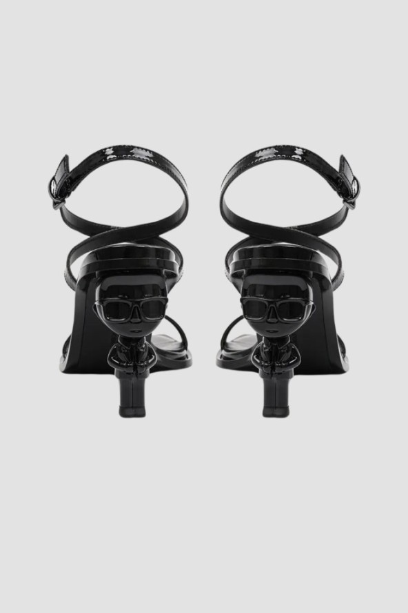 KARL LAGERFELD Czarne damskie sandały KARL NFT HEEL, Rozmiar 38