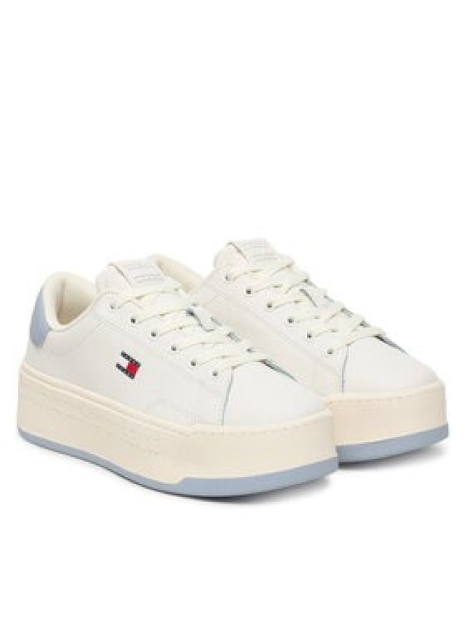 Tommy Hilfiger Sneakersy Tjw Script Cupsole Flatform EN0EN02961 Écru