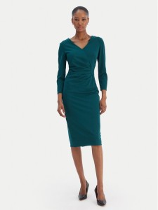 Rinascimento Sukienka koktajlowa CFC0126655003 Zielony Slim Fit