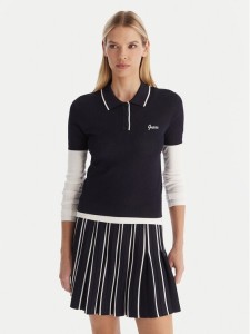 Guess Polo V5GP00Z3D60 Granatowy Slim Fit