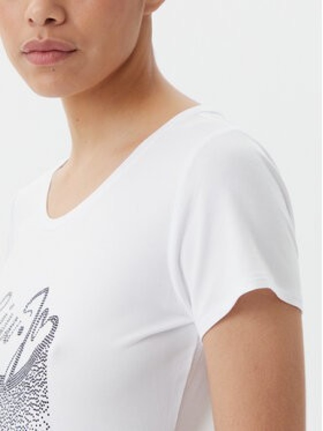 Liu Jo Beachwear T-Shirt VA5157 JS360 Biały Regular Fit