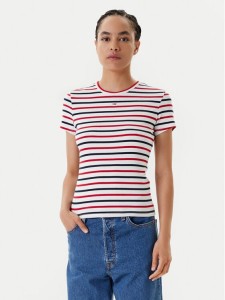 Tommy Jeans T-Shirt Essential DW0DW17383 Kolorowy Slim Fit
