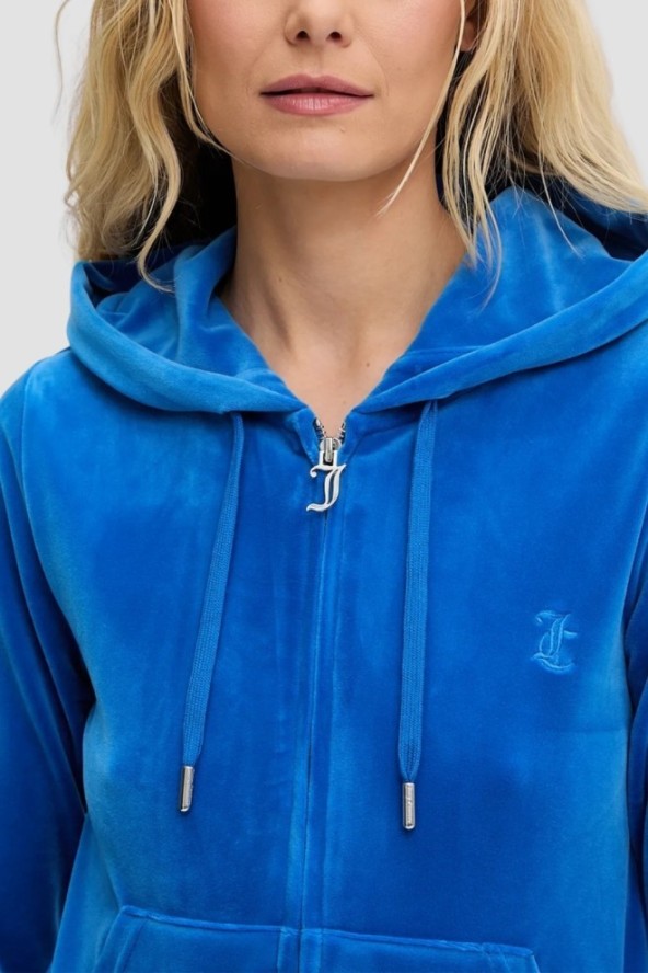JUICY COUTURE Chabrowa bluza damska Robertson Hoodie, Rozmiar M