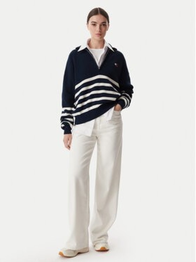 Tommy Jeans Sweter DW0DW22928 Granatowy Regular Fit