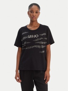 Liu Jo Sport T-Shirt TA6265 JS923 Czarny Regular Fit
