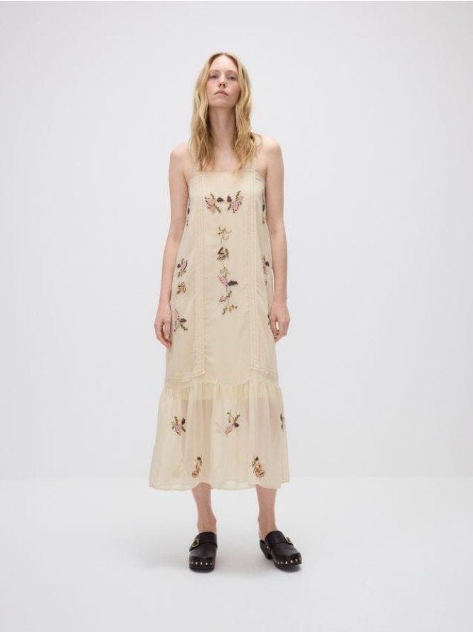 Sukienka z aplikacją - wielobarwny