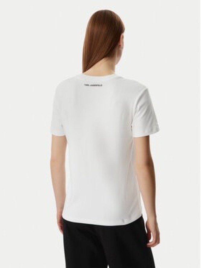 KARL LAGERFELD T-Shirt A3W17077 Biały Regular Fit