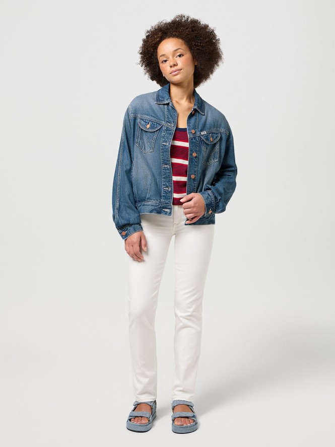 WRANGLER DAMSKA KURTKA JEANSOWA WRANGLER JUMBO TRUCKER JACKET PROMISES KEPT 112352300