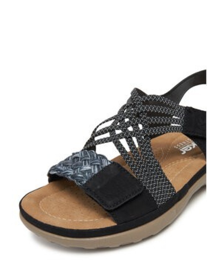 Rieker Sandały 64889-00 Czarny