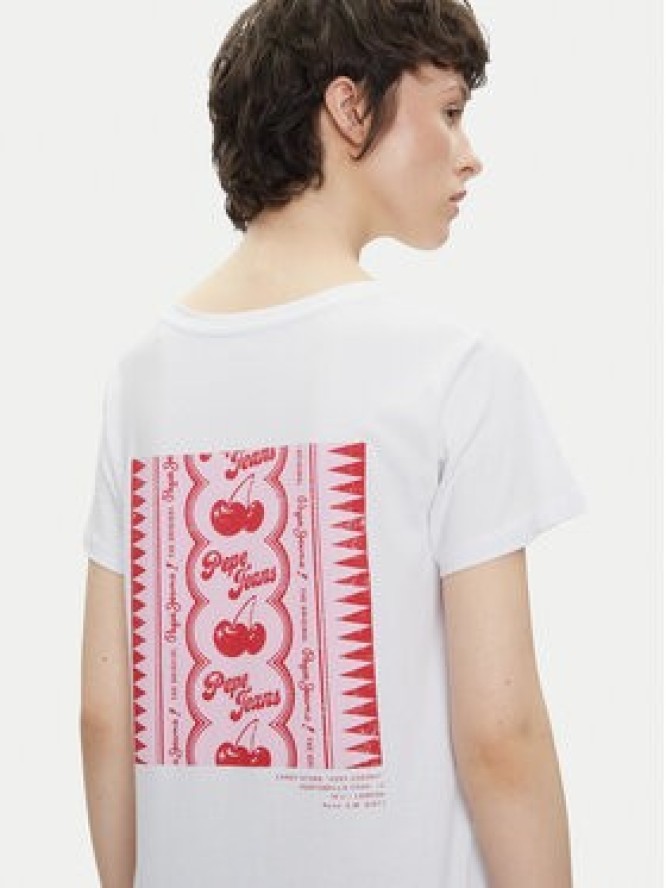 Pepe Jeans T-Shirt Rosey PL506070 Biały Regular Fit