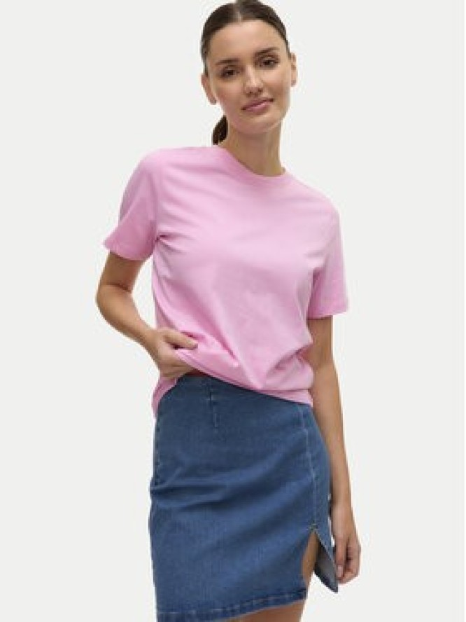 Vero Moda T-Shirt Paulina 10316991 Różowy Regular Fit
