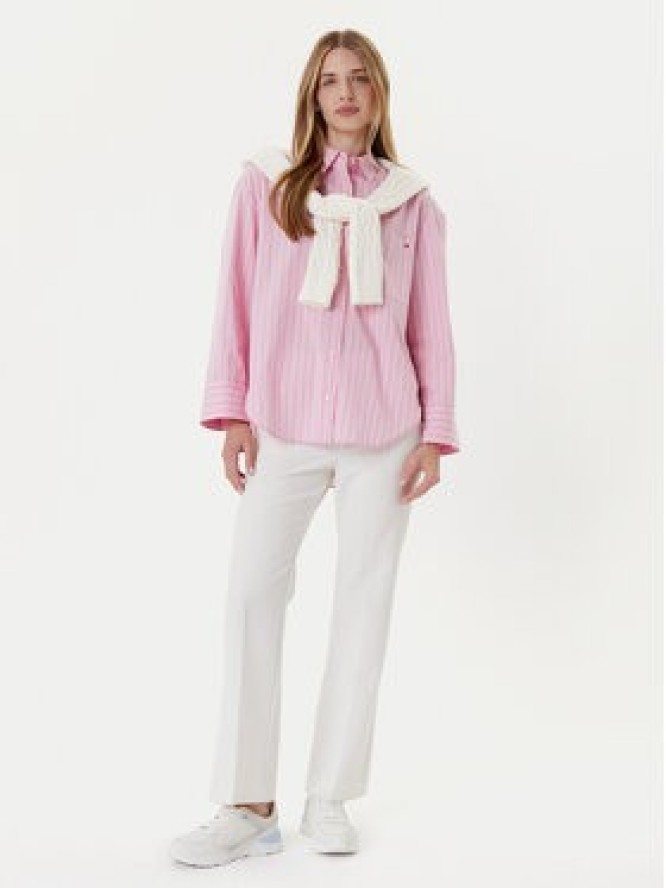 Tommy Hilfiger Koszula New Easy WW0WW45892 Różowy Relaxed Fit