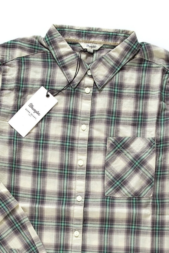 WRANGLER RELAXED 1 PKT SHIRT BERYL GREEN W5212L8S4
