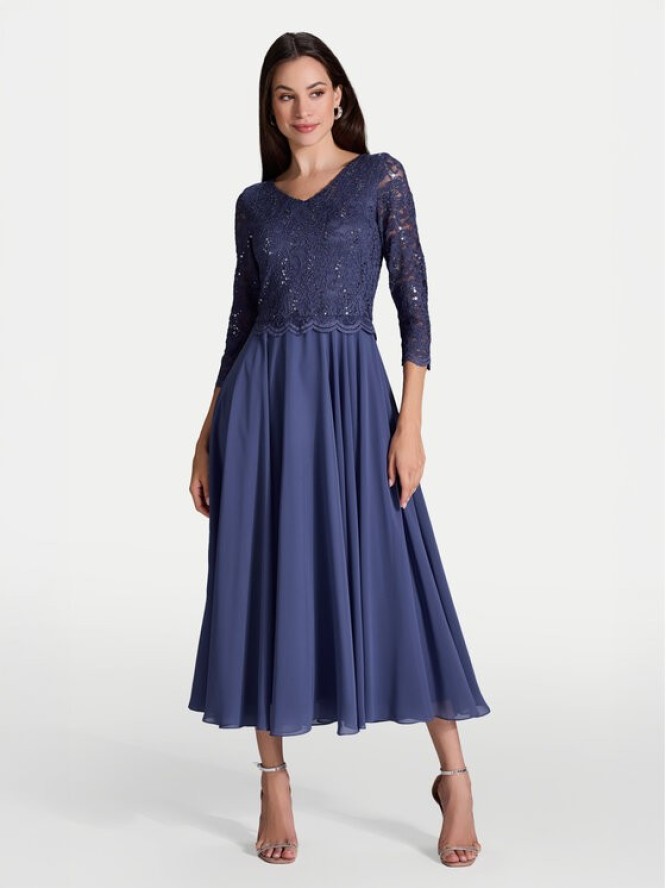 Swing Sukienka koktajlowa 5AI08900 Niebieski Regular Fit